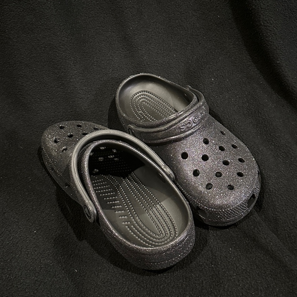 Sparkly Black Clogs